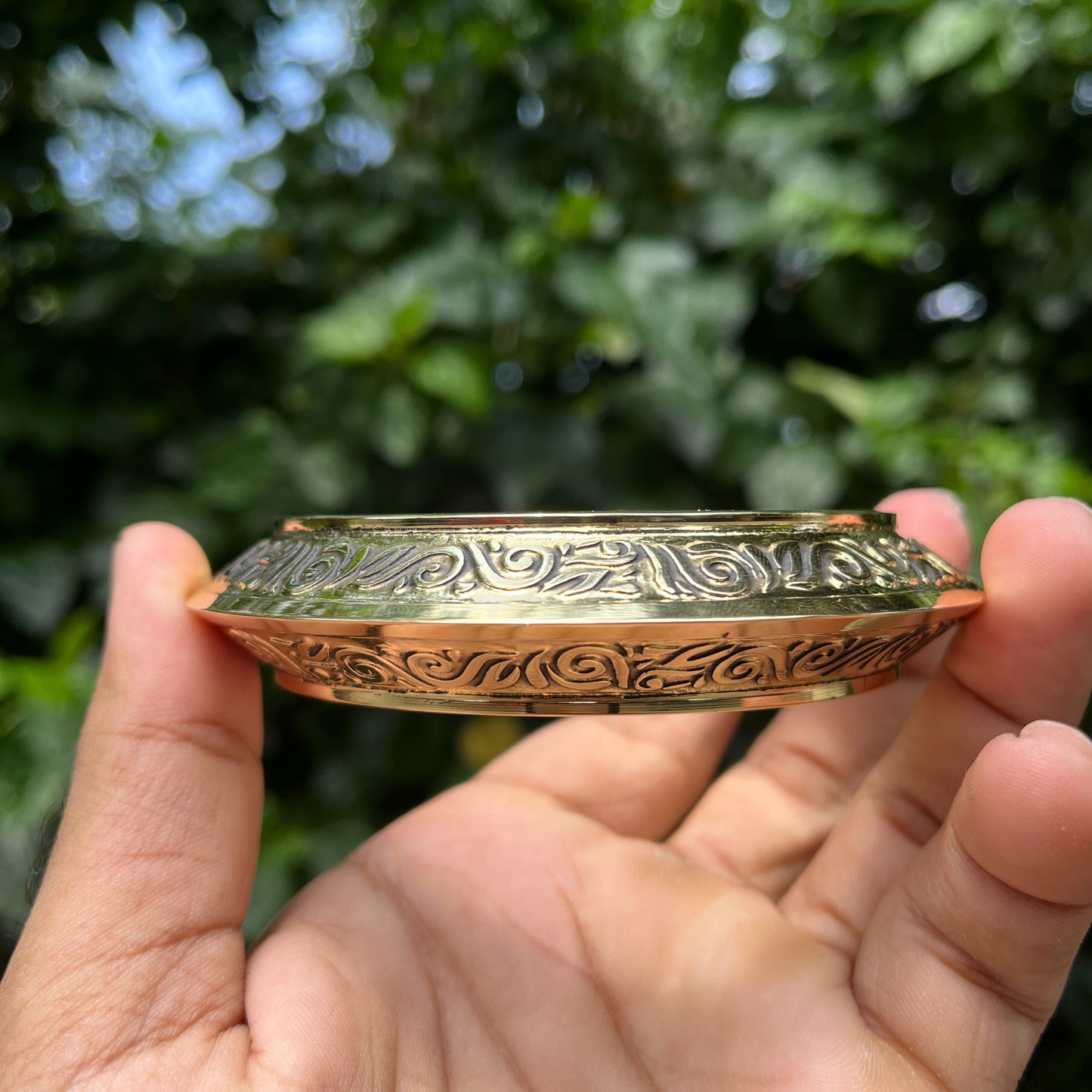 Heavy Brass Handengraved Kada