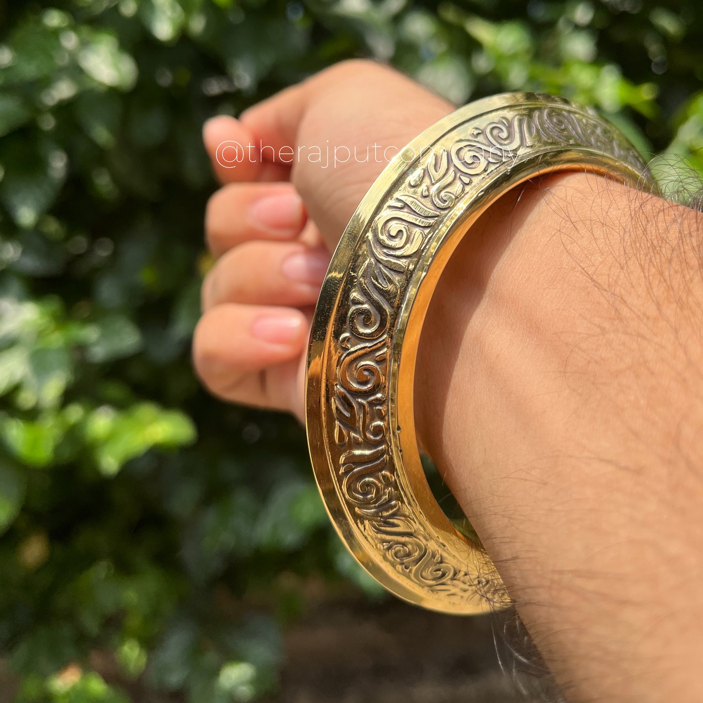 Heavy Brass Handengraved Kada
