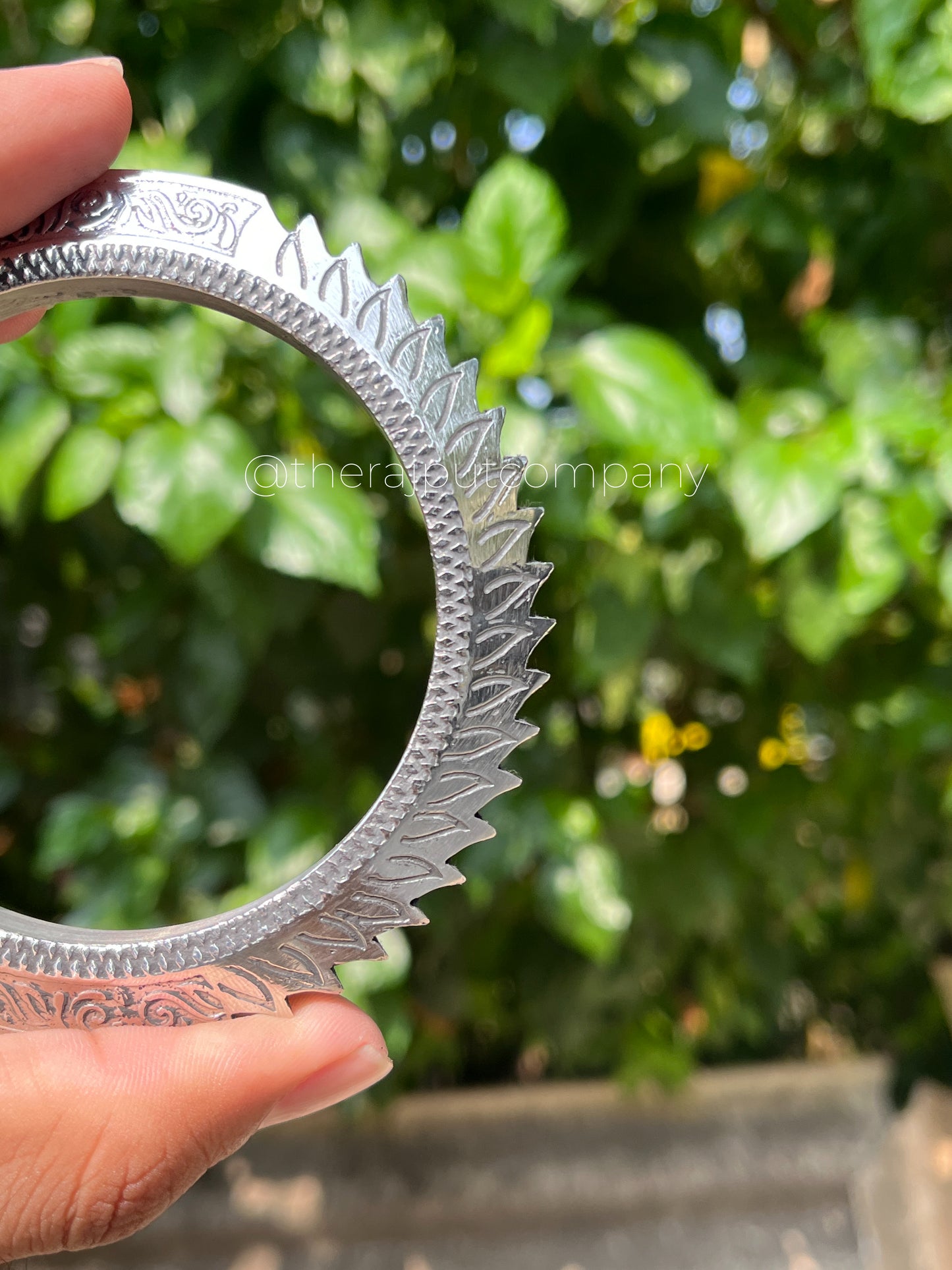 Stainless Steel Handmade Kada With Spikes