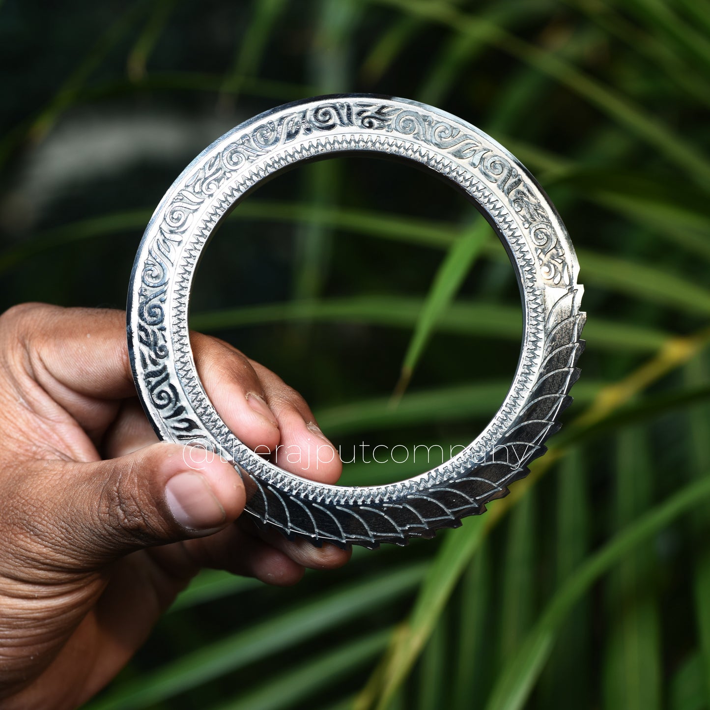 Titanium Handmade Kada With Spikes