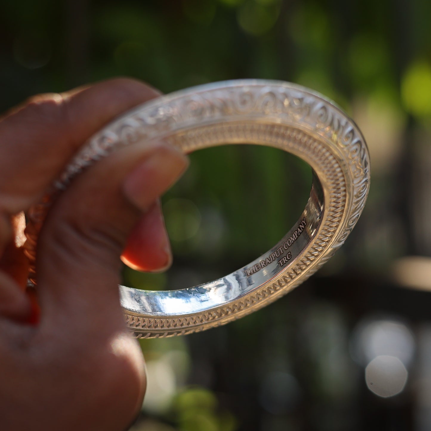 Silver Handmade Kada With Spikes