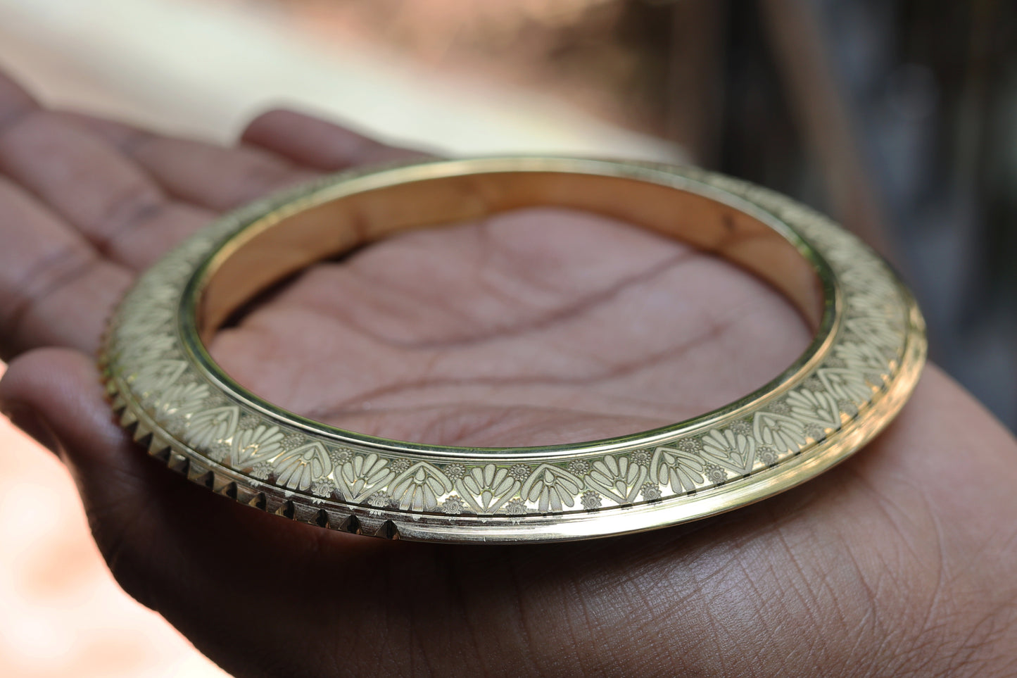 Brass Half Spiked Petal Kada