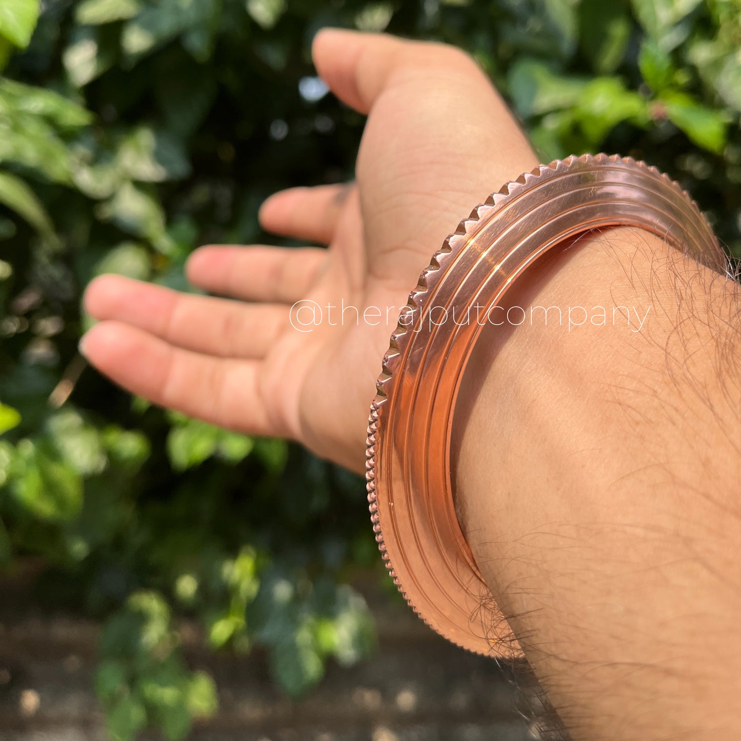 Copper Knurled Spiked Kada