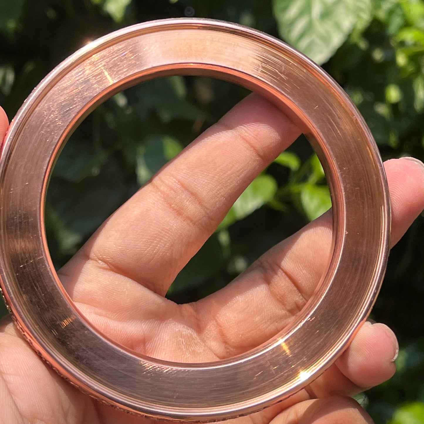 Copper Handengraved Kada 12mm
