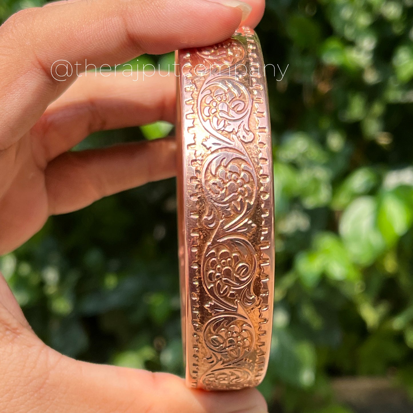 Copper Handengraved kada 20mm
