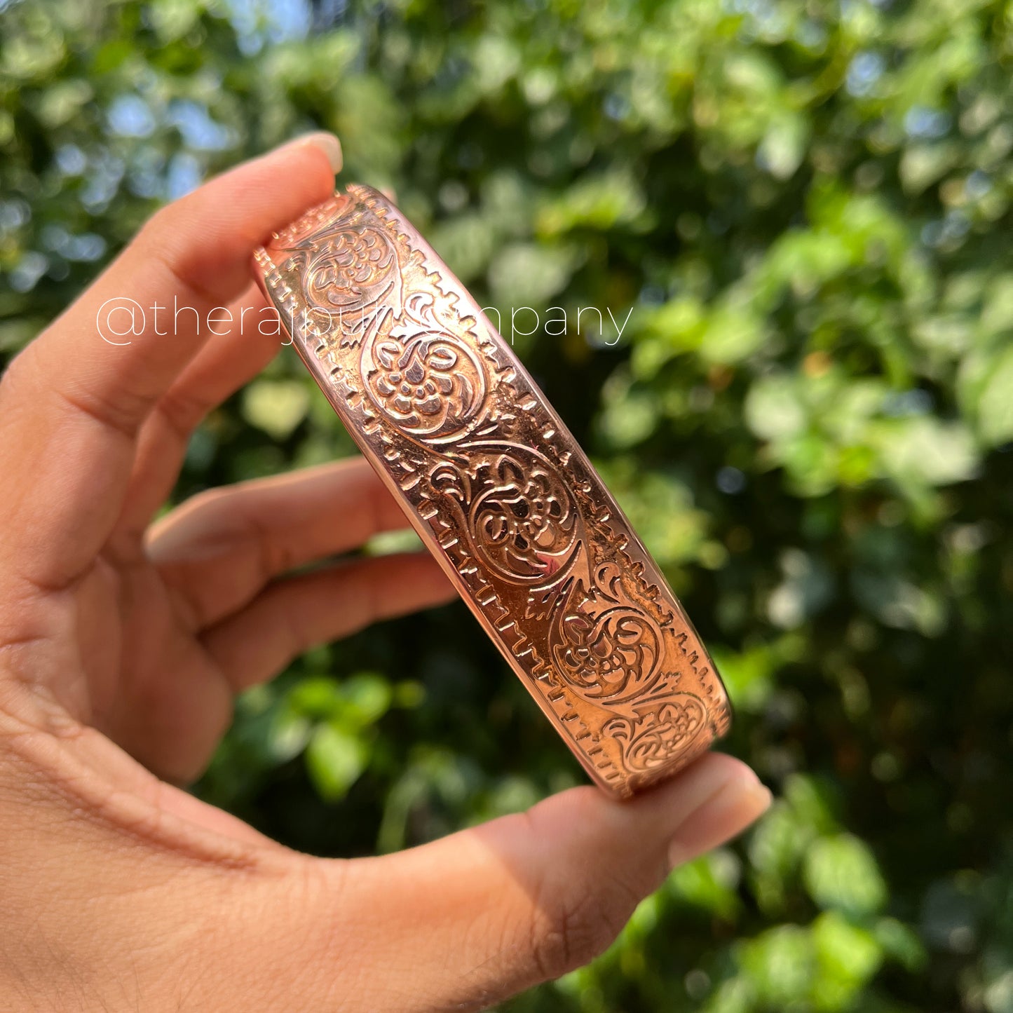 Copper Handengraved kada 20mm