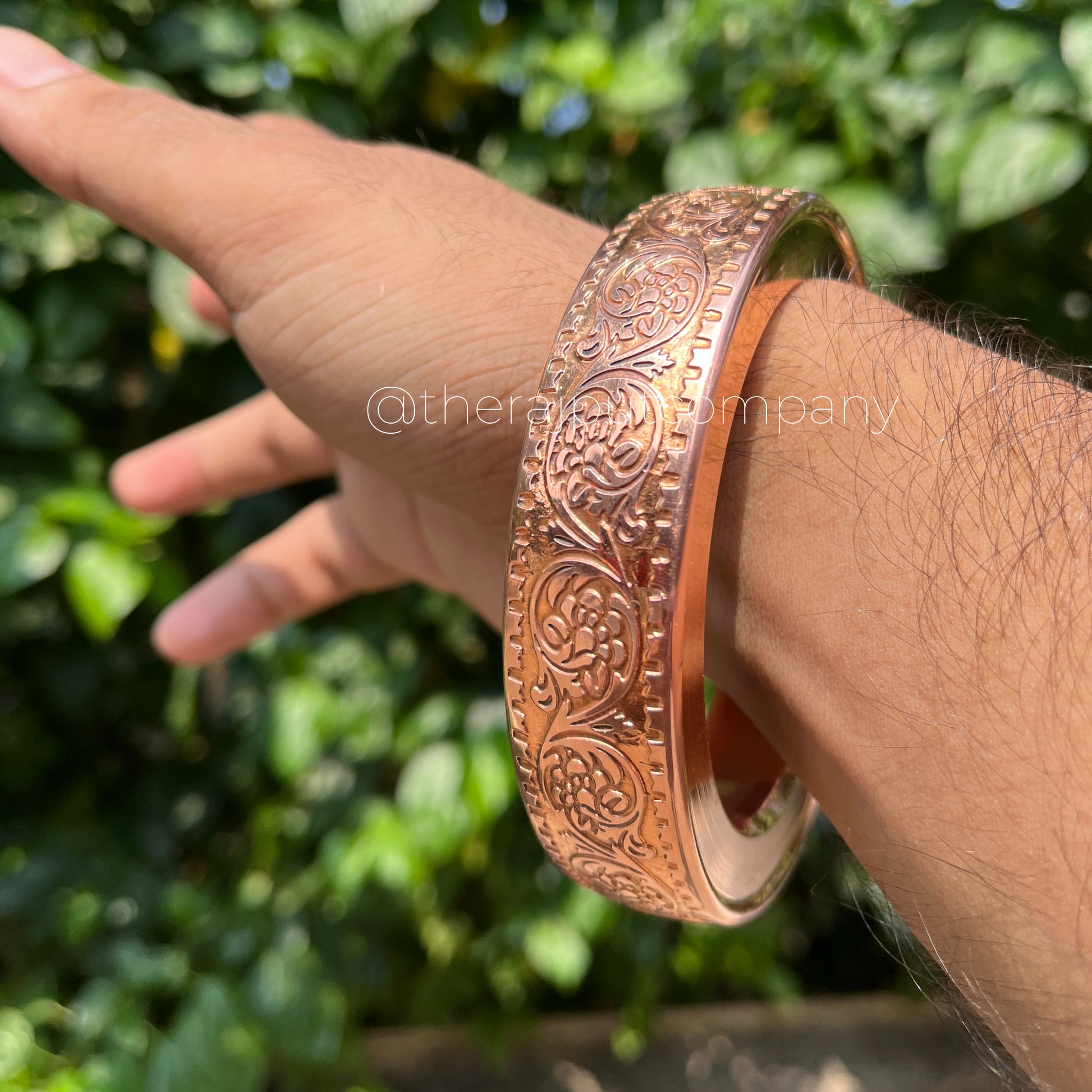 Copper Handengraved kada 20mm