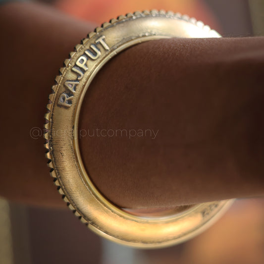 Custom Text Handmade Brass Kada