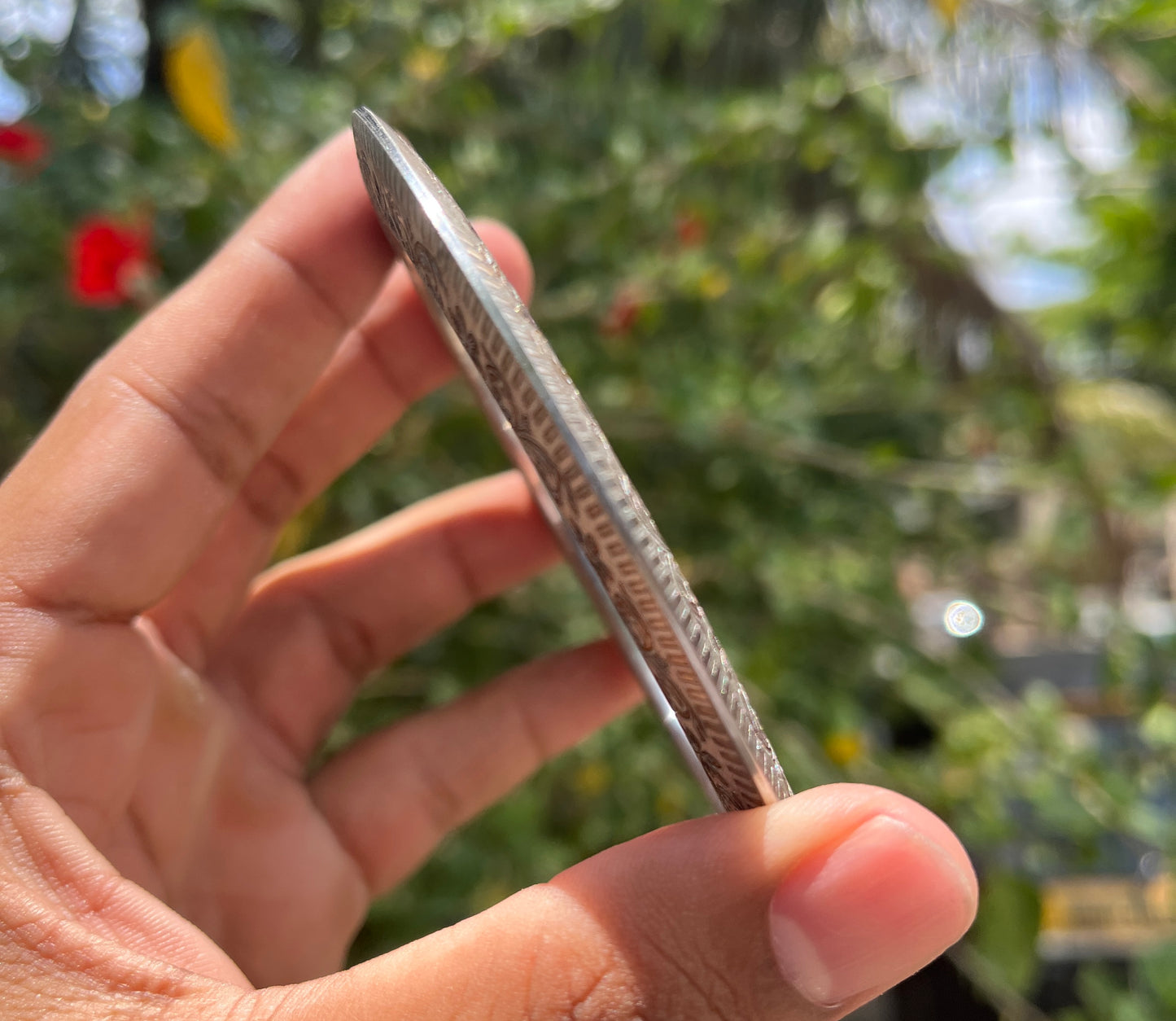Steel Floral Chakri Kada